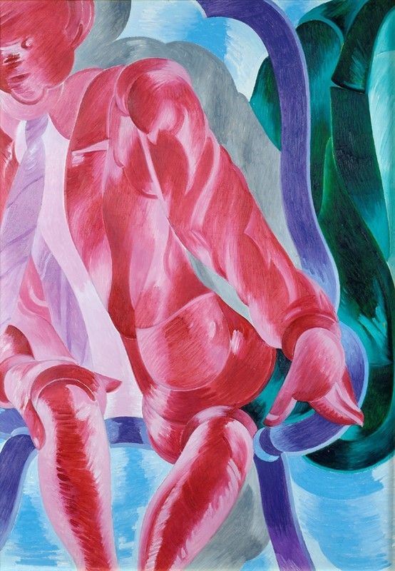 Umberto Buscioni : Infuocato con giacca verde  (1992)  - Olio su tela - Auction Arredi, dipinti, mobili e oggetti di antiquariato - I - Galleria Pananti Casa d'Aste