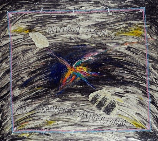 Bruno Donzelli : Notturno italiano con frammento dechirichiano  (1984)  - Olio su tela - Auction Arredi, dipinti, mobili e oggetti di antiquariato - I - Galleria Pananti Casa d'Aste