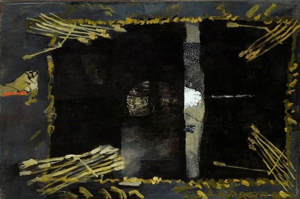 Alberto Gianquinto : Buio  (1996)  - Olio su tela - Asta Arredi, dipinti, mobili e oggetti di antiquariato - I - Galleria Pananti Casa d'Aste