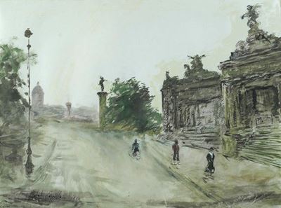 Veduta di Via Crispi con la Galleria D'arte Moderna