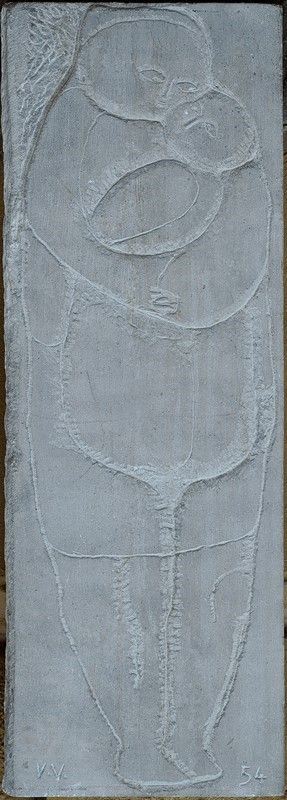 Venturino Venturi : Maternità  (1954)  - Bassorilievo su pietra - Auction Arredi, dipinti, mobili e oggetti di antiquariato - I - Galleria Pananti Casa d'Aste