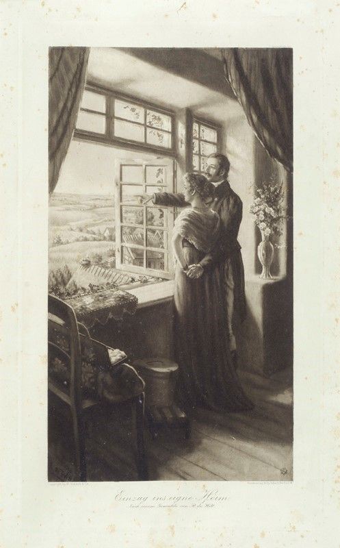 Einzug ins eigene heim  - Auction Opere scelte dell'ottocento italiano da collezioni private - I - Galleria Pananti Casa d'Aste