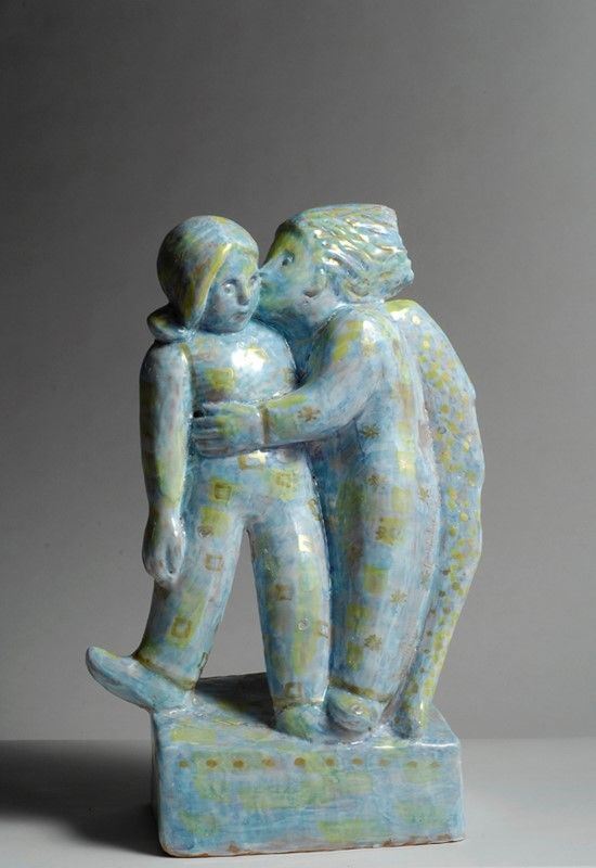 Agnese Parronchi : Il sostegno dell'angelo  - Ceramica - Auction ASTA A TEMPO - Autori dell'800-900, Moderni e Contemporanei, Grafica ed Edizioni - I - Galleria Pananti Casa d'Aste