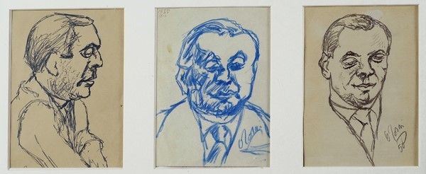Ottone Rosai - Tre ritratti di Leonetto Leoni