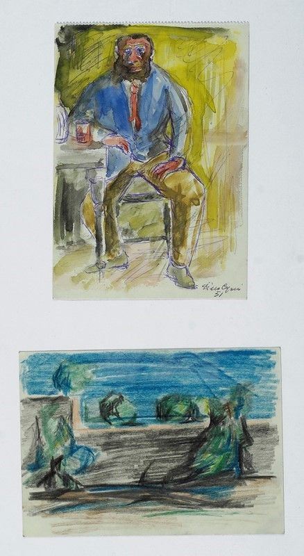Dino Caponi : Due disegni  - Auction Autori dell'800-900, Arte Moderna e Contemporanea, Grafica ed Edizioni - Galleria Pananti Casa d'Aste