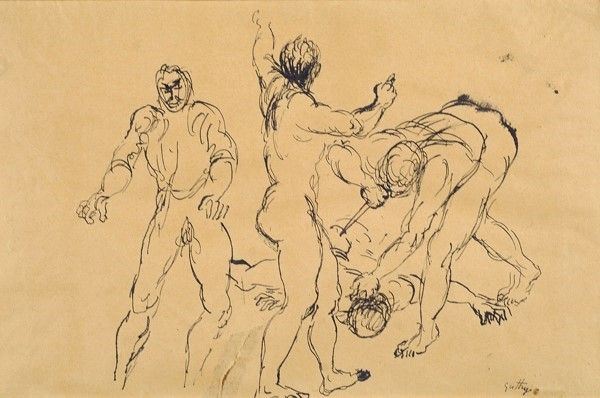 Renato Guttuso - La rissa