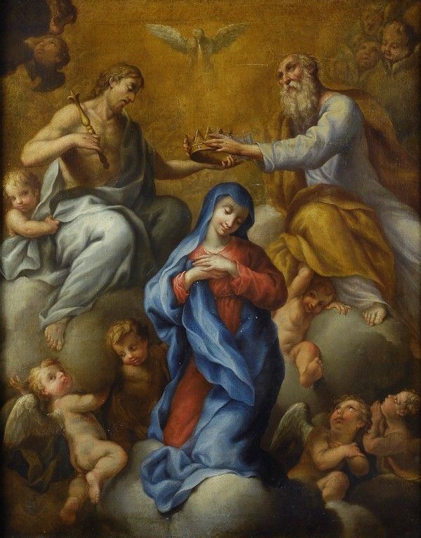 Scuola Emiliana, fine XVII sec. - Maria assunta in cielo