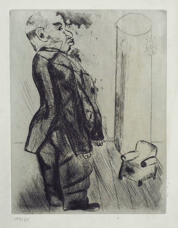 Marc Chagall : Sobakevitch pres du fauteuil  (1923-1927)  - Acquaforte - Auction Arte moderna e contemporanea - Galleria Pananti Casa d'Aste