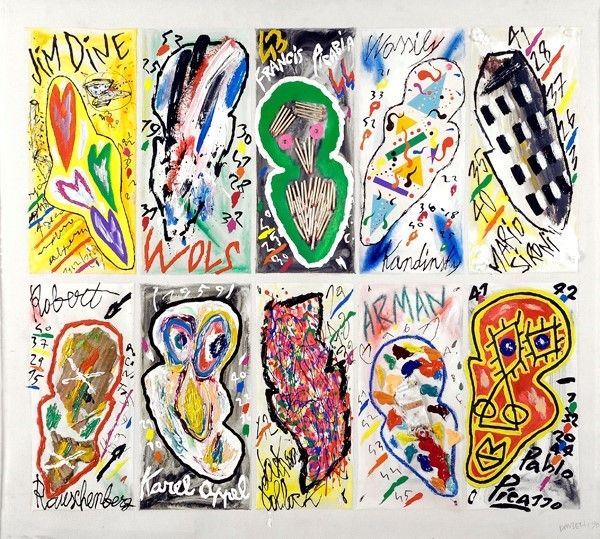 Bruno Donzelli : Ormare  (1990)  - Tecnica mista su tela - Asta Autori dell'800-900 - I - Galleria Pananti Casa d'Aste