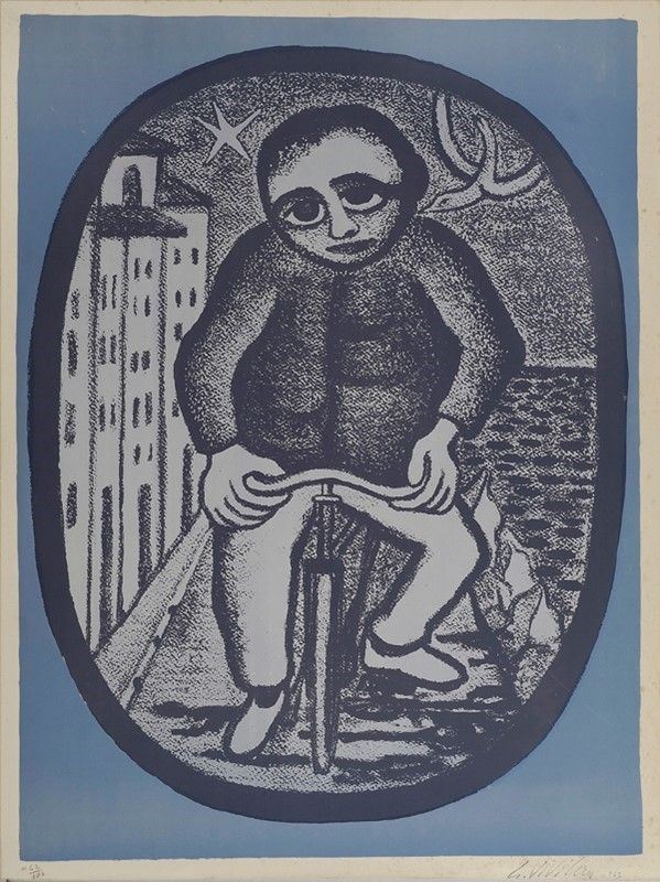 Giuseppe Viviani - Bambino con bicicletta