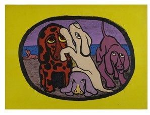 Giuseppe Viviani : Cagnolini  - Litografia - Asta Autori dell'800-900 - I - Galleria Pananti Casa d'Aste