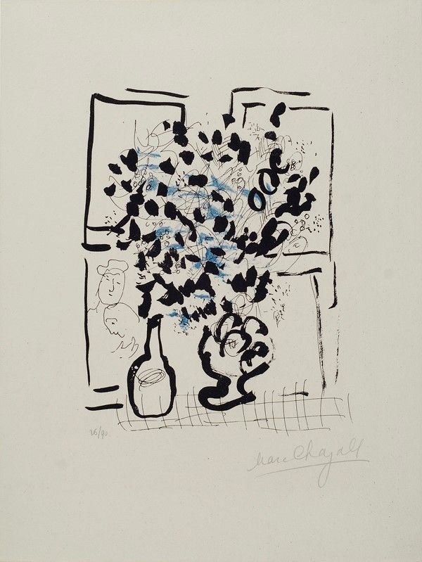 Marc Chagall : Flores de betulles.  - Litografia - Asta Autori dell'800-900 - I - Galleria Pananti Casa d'Aste