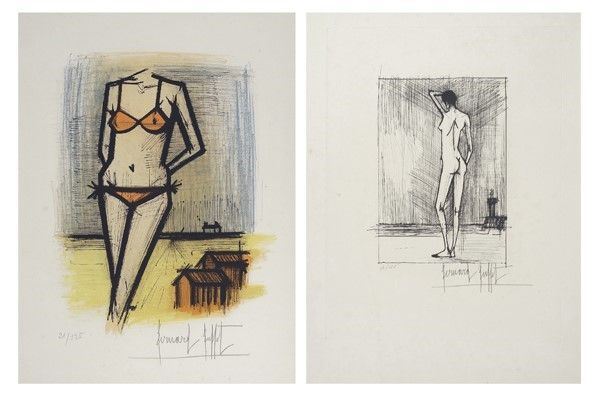 Bernard Buffet : Figura in costume ; Figura  - Litografia - Auction Arte Contemporanea, Grafica ed Edizioni - I - Galleria Pananti Casa d'Aste