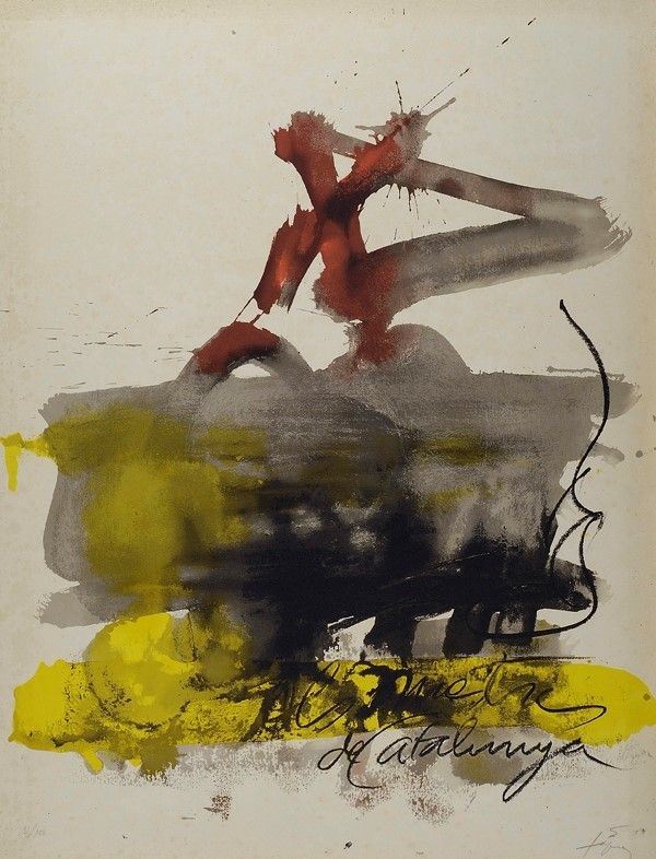 Antoni Tapies : Als Mestres de Catalunya  (1974)  - Litografia - Asta Autori dell'800-900 - I - Galleria Pananti Casa d'Aste