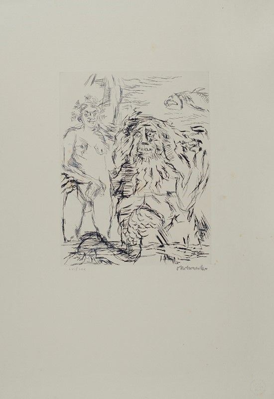 Oskar Kokoschka - Pluton Fordert Dionysos