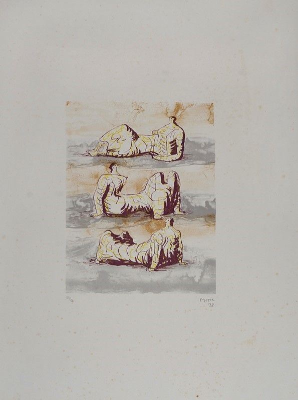Henry Moore : Three Reclining Figures  (1971)  - Litografia - Asta Autori dell'800-900 - I - Galleria Pananti Casa d'Aste