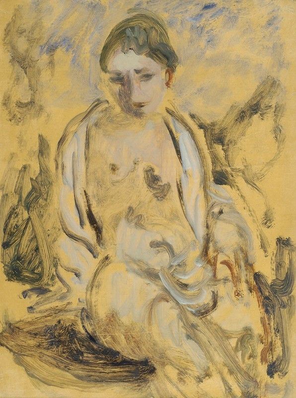 Mario Marcucci : Nudo femminile  - Olio su cartone - Asta Autori dell'800-900 - I - Galleria Pananti Casa d'Aste