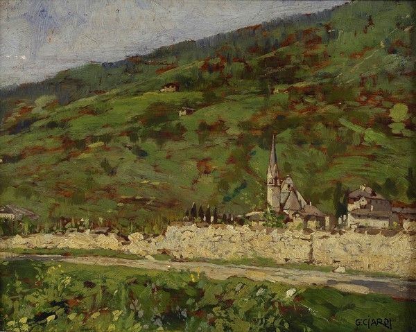 Guglielmo Ciardi - Paesetto di Montagna