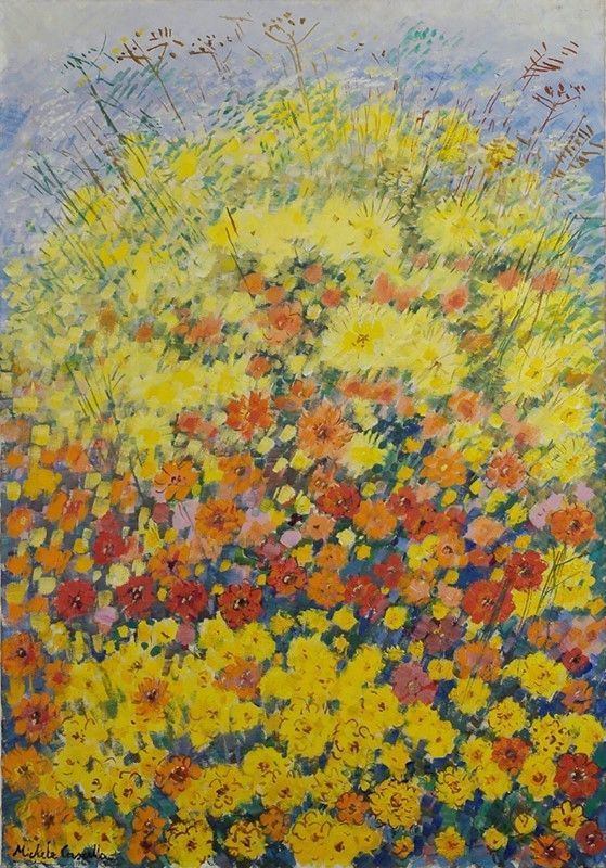 Michele Cascella : Fiori  - Olio su tela - Auction Arte Contemporanea, Grafica ed Edizioni - I - Galleria Pananti Casa d'Aste