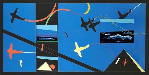 Franco Angeli : Senza titolo  - Acrilico e smalti su tela - Asta Autori dell'800-900 - I - Galleria Pananti Casa d'Aste