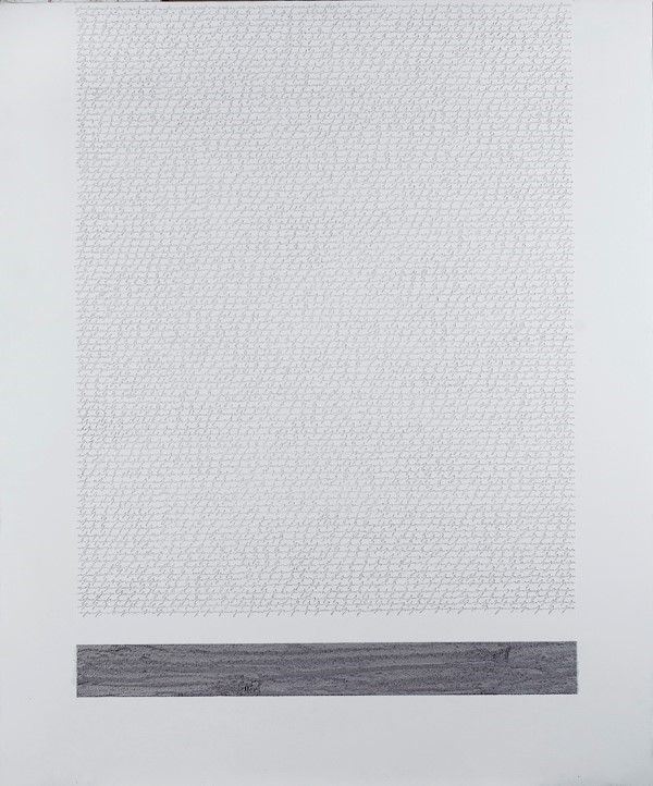 Alfredo Rapetti : Scrittura bianca con cemento  (2009)  - Tecnica mista su tela - Asta Autori dell'800-900 - I - Galleria Pananti Casa d'Aste