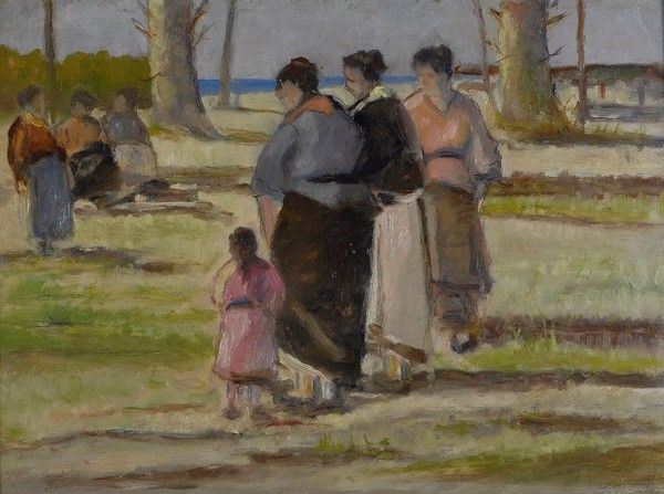 Ludovico Tommasi - Donne sulla Spiaggia