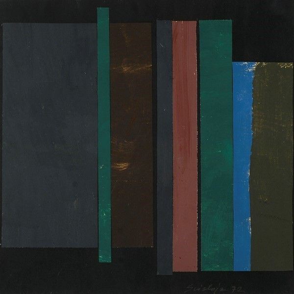 Toti Scialoja : Composizione  (1972)  - Tecnica mista su carta - Asta Autori dell'800-900 - I - Galleria Pananti Casa d'Aste