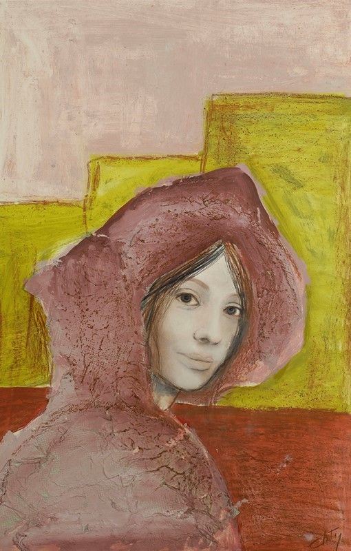 Ugo Chiti : Figura  - Tecnica mista su cartone - Asta Autori dell'800-900, Arte Moderna e Contemporanea, Grafica ed Edizioni - Galleria Pananti Casa d'Aste