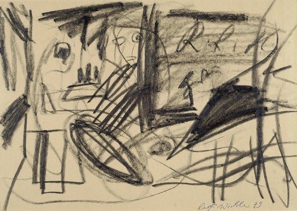 A. R. Penck : Senza titolo  (1979)  - Matita su carta - Asta Autori dell'800-900 - I - Galleria Pananti Casa d'Aste