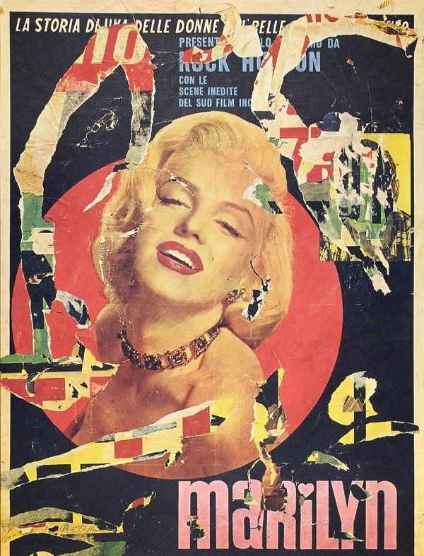 Mimmo Rotella - Senza Titolo (Marylin)