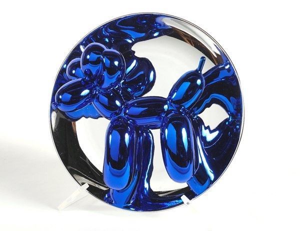 Jeff Koons : Balloon Dog (Blue)  (2002)  - Piatto in porcellana (specchio e blu) - Asta Autori dell'800-900 - I - Galleria Pananti Casa d'Aste