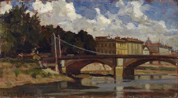 Luigi Michelacci - Il ponte della Vittoria in costruzione