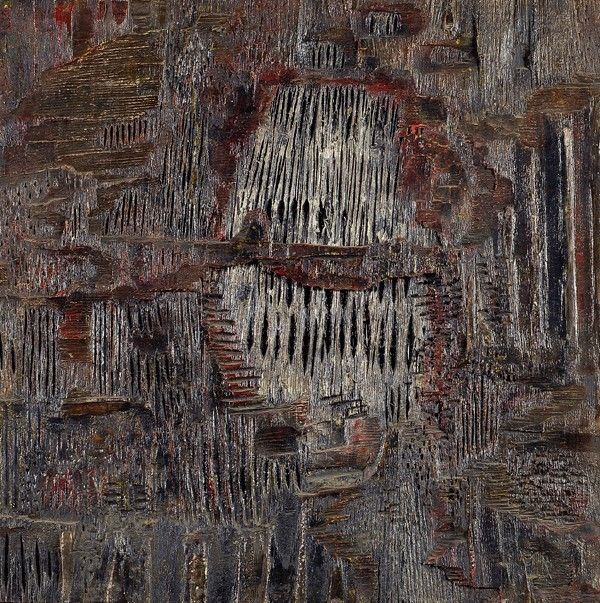 Agenore Fabbri : Senza titolo  (1961)  - Tavola in legno intagliato e dipinto - Asta Autori dell'800-900 - I - Galleria Pananti Casa d'Aste