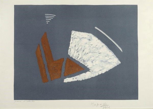 Alberto Magnelli : Senza titolo  (1962)  - Litografia - Auction ASTA A TEMPO - Autori dell'800-900, Moderni e Contemporanei, Grafica ed Edizioni - I - Galleria Pananti Casa d'Aste