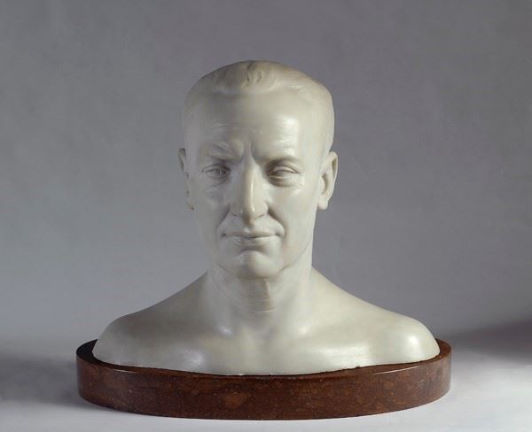 Mario Moschi : Busto maschile  - Marmo - Asta Autori dell'800-900 - I - Galleria Pananti Casa d'Aste