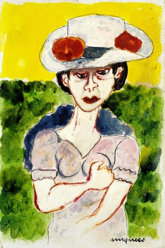 Giuseppe Migneco - Donna con cappello