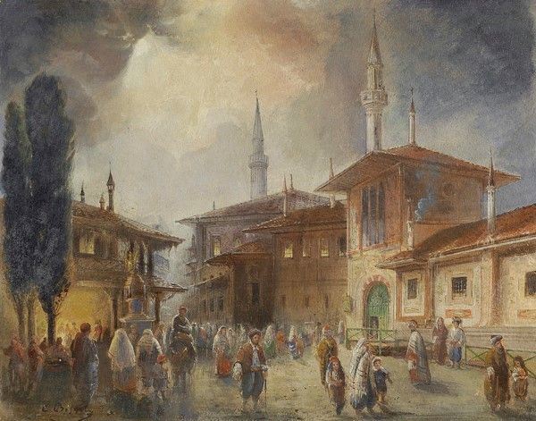 Carlo Bossoli - Veduta di Istanbul