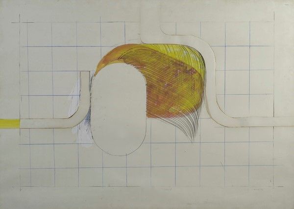 Rodolfo Aric&#242; : Senza titolo  (1965)  - Tempera su carta - Asta Autori dell'800-900 - I - Galleria Pananti Casa d'Aste
