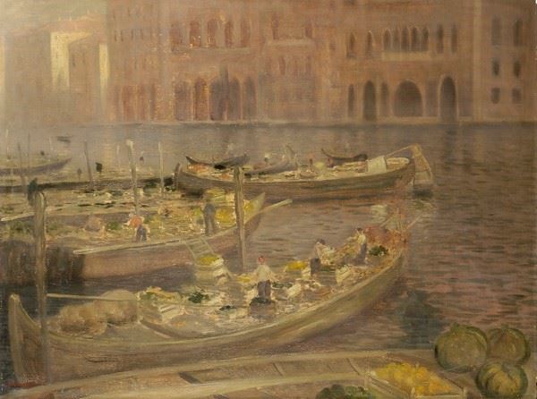 Luigi Zago - Mercato a Venezia