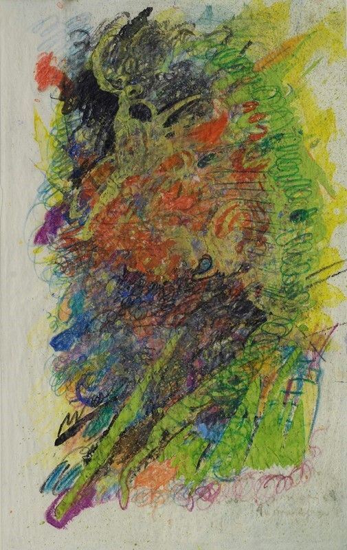 Sandro Martini : Senza titolo  - Tecnica mista su carta - Asta Autori dell'800-900 - I - Galleria Pananti Casa d'Aste