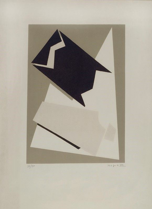 Alberto Magnelli : Senza Titolo  (1969)  - Litografia a colori su carta Arches - Asta Autori dell'800-900 - I - Galleria Pananti Casa d'Aste