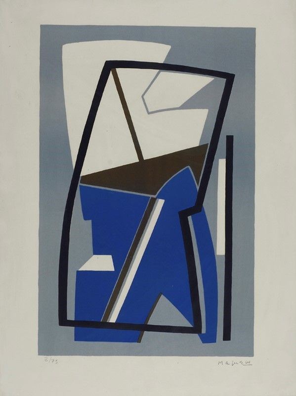 Alberto Magnelli : Senza titolo  (1971)  - Litografia a colori su carta Rosaspina - Asta Autori dell'800-900 - I - Galleria Pananti Casa d'Aste