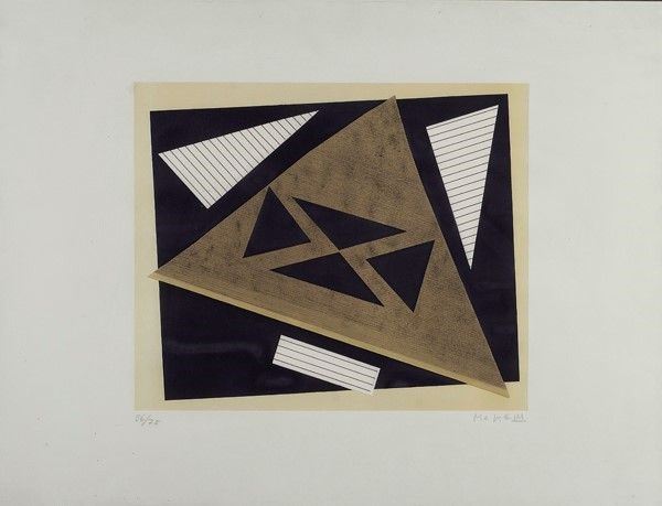 Alberto Magnelli : Pl. V  (1971)  - Litografia e calcografia a colori su carta Rosaspina - Asta Autori dell'800-900 - I - Galleria Pananti Casa d'Aste