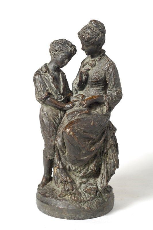Attr. a Ugo Zannoni : La lettura  - Gelamina su legno - Auction Opere scelte dell'ottocento italiano da collezioni private - I - Galleria Pananti Casa d'Aste