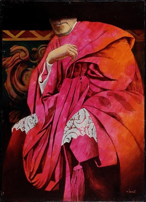 Mario Bardi : Studio per un personaggio (studio n. 2 per l'Inquisitore)  - Olio su tela - Asta Autori dell'800-900, Arte Moderna e Contemporanea, Grafica ed Edizioni - Galleria Pananti Casa d'Aste