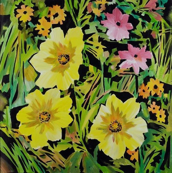 Ronald Victor Kastelic : Multiple flowers  (2009)  - Olio su tela - Auction Autori dell'800-900, Arte Moderna e Contemporanea, Grafica ed Edizioni - Galleria Pananti Casa d'Aste