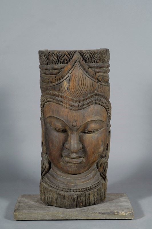 Testa di Budda  - Asta Antiquariato - mobili, dipinti e oggetti di arredo - Galleria Pananti Casa d'Aste