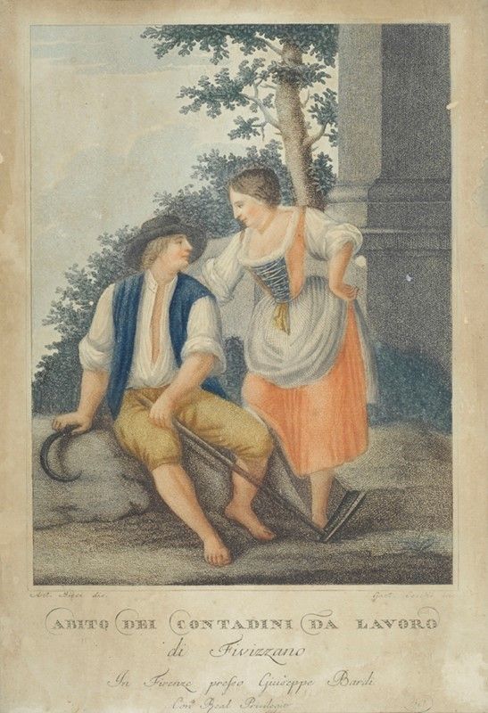Abiti dei Contadini Giovani del Piano di Ripoli, nei Contorni di Firenze