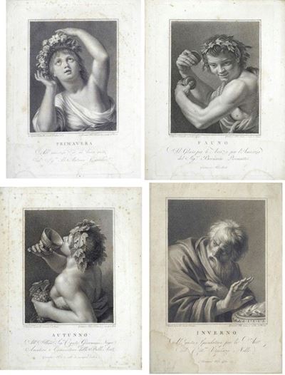 Inverno, Autunno, Primavera, Fauno - 4 Stampe