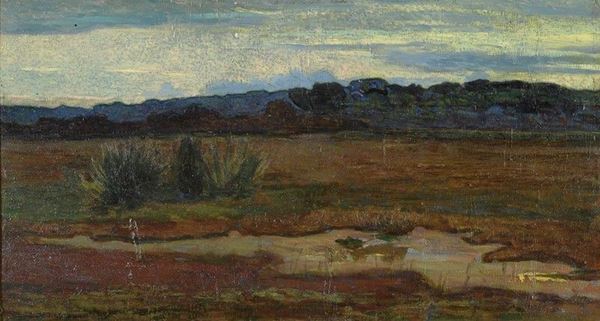 Llewelyn Lloyd : Bocca d'Arno  (1902)  - Olio su tavola - Asta Opere scelte dell'ottocento italiano da collezioni private - I - Galleria Pananti Casa d'Aste